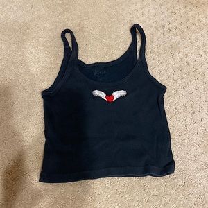 Brandy Melville angel wings heart tank top